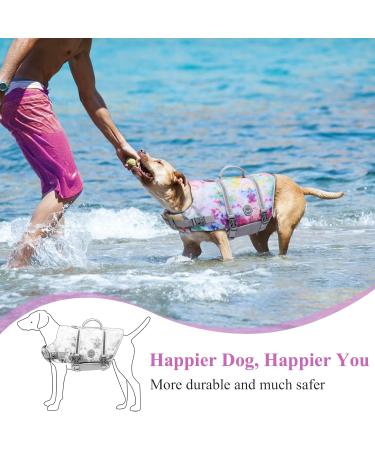 Vivaglory Ripstop Dog Rescue Vest - Small Medium Buoyancy & Visibility - Multi-Colored (Chest 53-63cm) for Safe Boating - Buy Online on GoSupps.com