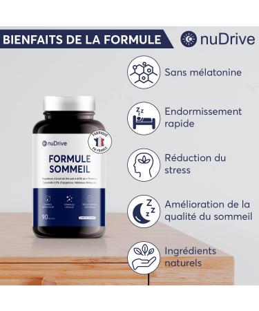 Sleep Formula | Melatonin-Free Sleep Supplement - Magnesium Bisglycinate L-Theanine Apigenin Valerian Lemon Balm Organic - Natural and Fast Sleep - 100% French - Buy Online on GoSupps.com