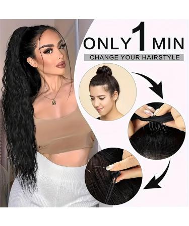 Ponytail Extensions Ponytail Hair Extension 22inch Corn Wavy Long Synthetic wig Kinky Curly Thick Clip In Drawstring Ponytail Wrap On Hair accessory for Women(Color 6) 22INCHES Color 6 - Buy Online on GoSupps.com