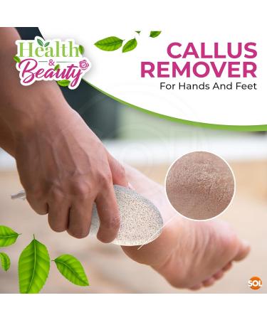 8pk Natural Pumice Stone for Feet | Callus Remover Feet Scrubber Dead Skin Pumice Stones | Foot Scrubber Pumice Stone Feet | Foot Pumice Stone for Hands Foot Stone Pumice for Hard Skin + SOL Sticker - Buy Online on GoSupps.com