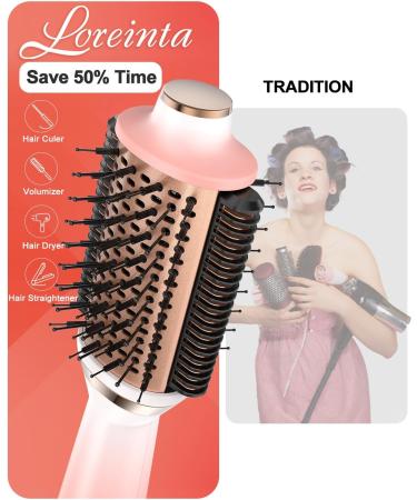 4 in 1 Blow Dryer Brush – Volumizing Hot Air Brush for Drying Straightening & Curling | Negative Ion Hair Styling Tool - Buy Online on GoSupps.com
