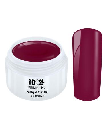 Prime Line - Color Uv Gel Led Color Gel Red Brown - Made in Germany - 5ml