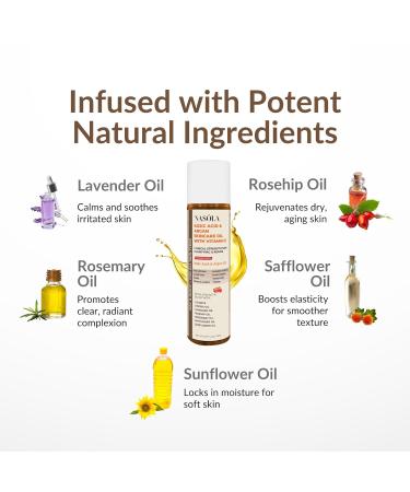 Nasola Kojic Acid Argan Skincare Bio Pure Oil with Vitamin E Face & Body Moisturizer Serum for Scars & Stretch Marks - Buy Online on GoSupps.com