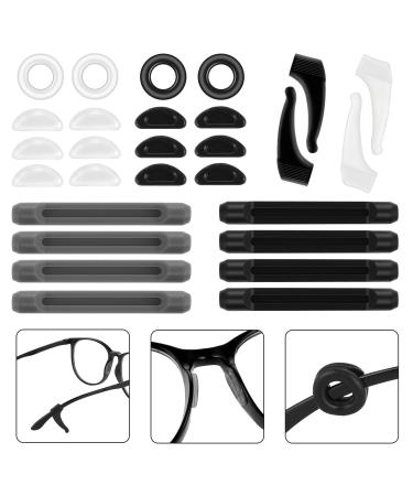 Wllhyf 14 pairs of glasses earlips glasses nasal pads set silicone anti-slip bracket for glasses bruises glasses-bar tips safety glasses holder for glasses sunglasses presbyopia reading glasses