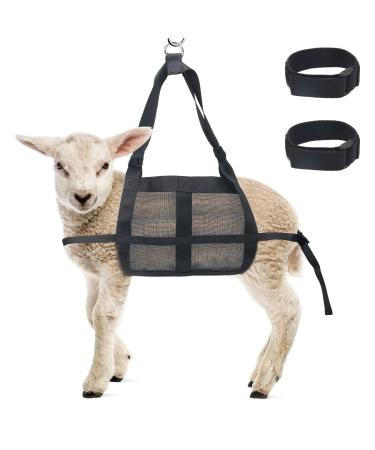 Boyistar Calf Sling for Weighing Animals, 300 LB Animal Weighing Sling for Calf Weight Scale Sling for Small Animals, Hanging Weight Newborn Livestock Sling with Straps, 2 Reinforced Restraint Types