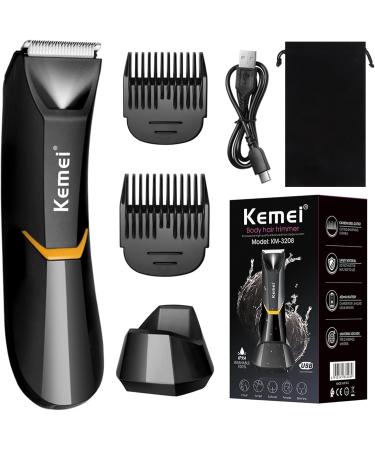 KEMEI 3208 Body Hair Trimmer for Men | Electric Groin Trimmers & Cordless Grooming Set | Multi-Function Washable Pubic Hair Shaver - Buy Online on GoSupps.com