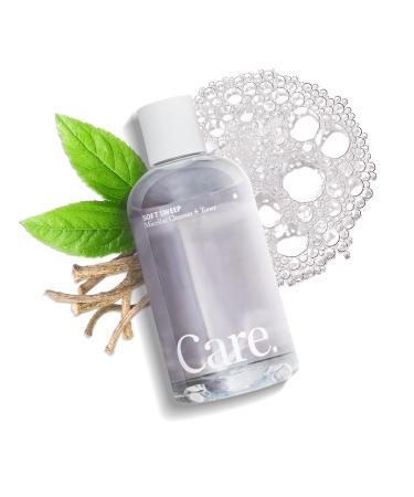 Care - Soft Sweep Micellar Cleanser and Facial Toner Alcohol-Free and Paraben-Free Micellar Cleansing Water with Hyaluronic Acid Glycerin and Willow Bark Extract Rinse-Free Face Cleanser 8 fl oz