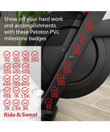 Self-Adhesive Milestones Stickers for Peloton Bike - Red Vinyl Decal - Buy Online on GoSupps.com