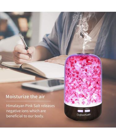 120ML Essential Oil Diffuser & Himalayan Salt Lamp Night Light - Cool Mist Humidifier with 7 Color LED Lights - Royal Black - Buy Online on GoSupps.com