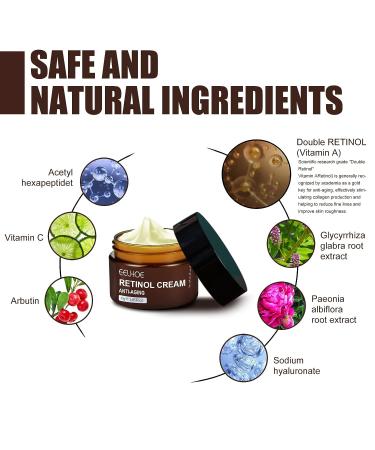 Retinol Anti-Aging Cream with Hyaluronic Acid & Vitamin C - 1.05 oz - Buy Online on GoSupps.com