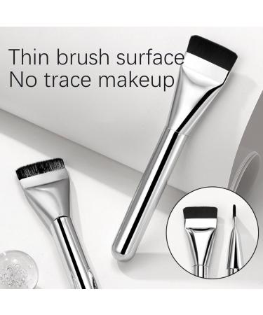 Foundation Brush Flat Makeup Brush Foundation Blending Brush Thin Blade Liquid Foundation Brush Soft Bristles Contour Brush Concealer Brush for Natural Finish 5.4 - Buy Online on GoSupps.com