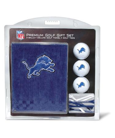 Team Golf NFL gift set embroidered golf towel 3 golf balls and 14 golf tees 6.5 cm regulation triple folded towel 40.6 x 55.9 cm & 100% cotton Detroit Lions