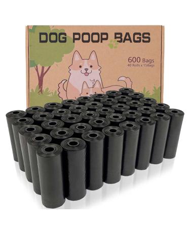 AiTodos 600PCS Dog Poop Bags Black Suitable for Leaving the House Dog Bags-30 * 21.5 cm Polyethylene Material Portable - Dog Toilet Bags(40 Rolls 15 per Roll) - Buy Online on GoSupps.com