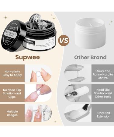  SUPWEE Multifunctional Solid Nail Gel Transparent 3D Nail Art Gel Non-Stick Embossed Nail Designs 14g - Buy Online on GoSupps.com