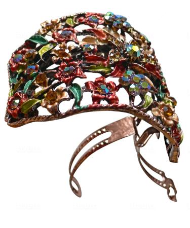 Crystal Flower Hair Holder Ponytail Barrettes Set of 3 - Blue, Rose, Brown | JCGY YY86900-5-3 - Buy Online on GoSupps.com