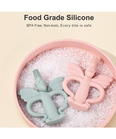 AULEGE BPA-Free Silicone Baby Teething Toy - Dark Pink - Buy Online on GoSupps.com