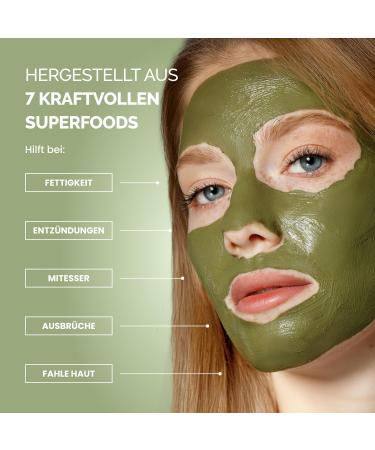 PLANTIFIQUE Masque Visage et Corps - Argile Verte et Aloe Vera - Masque Hydratant Bio contre Point Noir & Disques Cor ens - Tous Types de Peaux - 60 Pi ces - Buy Online on GoSupps.com