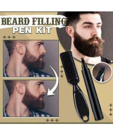 Zghybd Beard Filling Pen Kit - Waterproof Beard Filler Pencil Eyebrow Tool & Salon Hair Engraving for Men | Perfect Grooming Solution - Buy Online on GoSupps.com