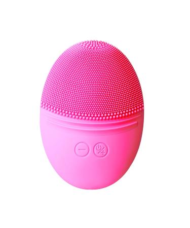 Envie Rechargeable Facial Cleansing Brush & Massager Pulsing Silicone Face Exfoliator Blackhead Remover & Makeup Remover (Pink)