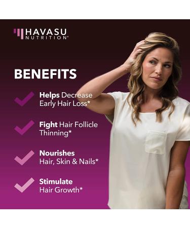 Saw Palmetto DHT Blocker for Women with Biotin Vitamins | Hair Growth & Skin Support | Vegan 60 Count - Buy Online on GoSupps.com