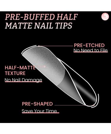 Lea-Shall Almond Shape Nail Tips Set - 240 Pre-shaped Gel Fake Nails Short Full Cover 12 Sizes for Artistic Acrylic Designs - Buy Online on GoSupps.com
