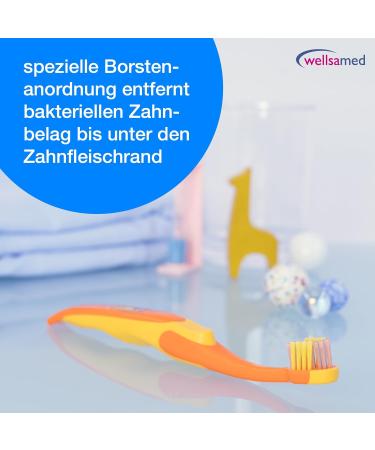 Wellsamed Fantasy 2 Children's Toothbrush - Bright Orange-Blue Set of 6 for Kids & Babies - International Shipping Available - Buy Online on GoSupps.com