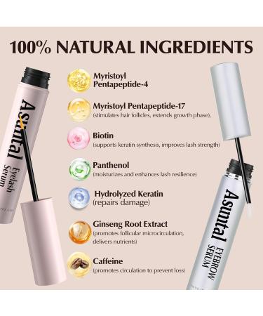 Lash Serum & Eyebrow Serum Kit Natural Formula Eyelash Growth Promotes Longer Thicker & Fuller Lashes & Brows Vegan Cruelty-Free For Sensitive Eyes (2 Pack 10ml) - Buy Online on GoSupps.com