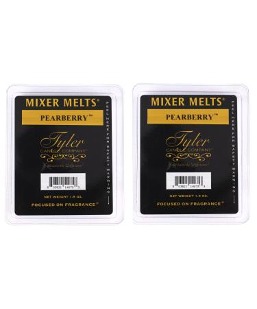 Tyler Candle Company PEARBERRY 1.9 Ounce Scented Mixer Wax Melt Cubes for Tart Burner Pack of 2