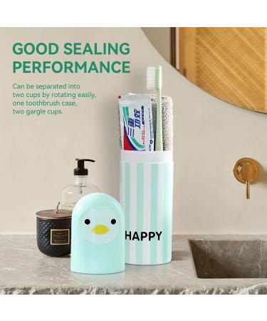 Travel Toothbrush Case | Cute Portable Holder for Camping School & Home - Reusable Green Toothbrush Cup - Buy Online on GoSupps.com