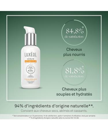 LUX OL - Repairing Serum - Hydration - Repairs Dry Damaged Brittle and Split Ends - No Rinse - 94% Natural Ingredients - Made in France - 75 ml - Buy Online on GoSupps.com