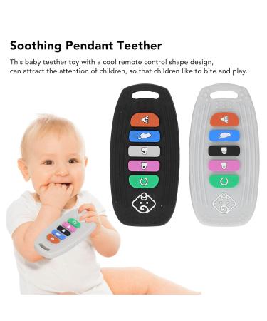 ZJchao Baby Teething Toy Safe Food Grade Silicone Hanging Remote Control Shaped Soother for Babies Stimulates and Massages Sore Gums 2Pcs - Buy Online on GoSupps.com
