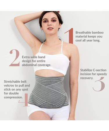 Mamaway Bamboo Postpartum Belly Band - C-Section Recovery & Abdominal Support (S/M) - Buy Online on GoSupps.com