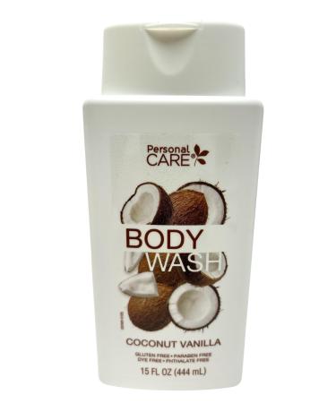FC Personal CARE Coconut Vanilla Body Wash Gluten Paraben Dye Phthalate Free 15 Fl Oz (444 mL)