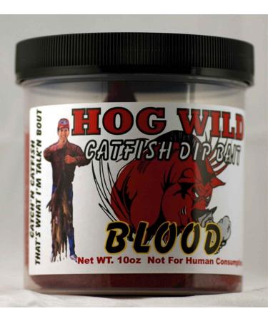 Magic Bait Catfish Hog Wild Chicken Blood Dip Bait, 10-Ounce, Red