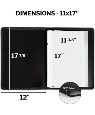Dunwell Art Portfolio 11x17 - Large Black Folder for Artwork with 24 Pockets | 48 Page Display | Art Storage Album and Presentation Book - Buy Online on GoSupps.com