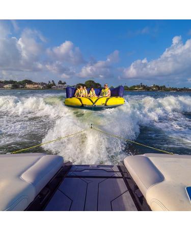 Obcursco 16ft Boat Tow Harness for 4 Rider Towable Tube Water Ski Wakeboard - Yellow/Black - Buy Online on GoSupps.com