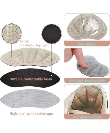6 Pairs Heel Cushion Inserts - Soft Mesh Heel Grips for Loose Shoes | Reusable Blister Protectors for Men & Women - Buy Online on GoSupps.com
