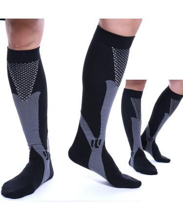 Buy Feifanshop Compression Socks for Men | Sports & Travel Support Stockings - Size L/XL (EU 40-43) | Anti-Trombus Knee Socks - Buy Online on GoSupps.com