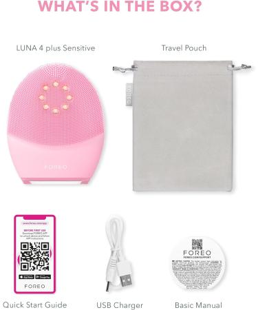 FOREO Luna 4 Plus Facial Cleansing Brush with Red LED Mask - Antiaging Face Massager for Deep Cleansing & Firming - Microcurrent Face Sculptor - Normal Skin Care - Buy Online on GoSupps.com