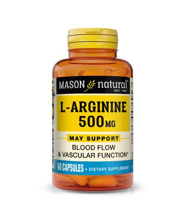 Mason Natural L-Arginine 500 mg 60 Capsules - Buy Online on GoSupps.com