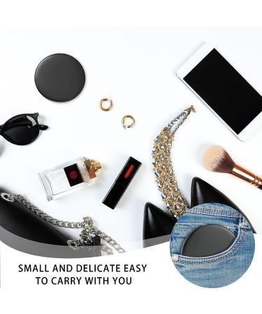 Portable Mini Pocket Makeup Mirror - Round Compact Glass Mirror for Women - 2.76 Inch - Black (72 Pieces) - Buy Online on GoSupps.com