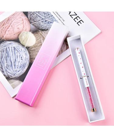 Yasterd 100% Pure Kolinsky Acrylic Nail Brush - Size 8 Crimped Oval | Pink Rhinestone Metal Handle | Professional Manicure Tool - Buy Online on GoSupps.com