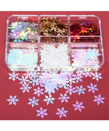 Trendy Christmas DIY DIY Nail Accessories Glitter Set 3D Snowflake Sequins Christmas Nail Stickers for Nail Art Decoration(03) Style03 - Buy Online on GoSupps.com