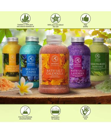 Ringle Flowers Bathing Salt 600g - Natural Marigold Oil Mineral Salt & Aromatherapy for Relaxation & Beauty - Buy Online on GoSupps.com