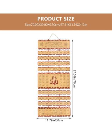 Zerodeko Arabic Ornaments Decor Artistic Wall Pendant Chic Pendant Arabic Carved Pendant Unique Door Hanger 70X30X0.3CM Khaki - Buy Online on GoSupps.com