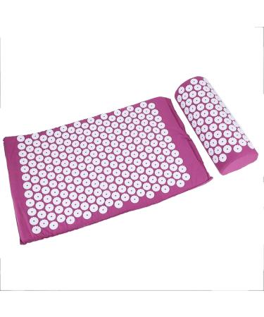 Cosiki Acupress Tower Pad Cushion Set - Comfortable & Durable Massage Yoga Mat | Relaxation Acupuncture Mat for Back & Floor Use - Three-Part Purple - Buy Online on GoSupps.com