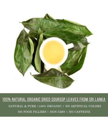 HerbLk Premium 30+ (15g / 0.5oz) Organic Soursop Dried Leaves Tea Whole Leaves Wildcrafted Graviola/Hoja De Guanabana Loose Leaf Herbal Tea - Buy Online on GoSupps.com