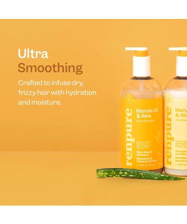 Renpure Plant Based Marula Oil & Aloe Shampoo | Ultra Smoothing for Dry Frizzy Hair | Paraben Free Hydrating Formula | 24 fl oz - Buy Online on GoSupps.com