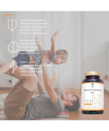 Multivitamins and minerals 200% of the daily dose vitamin complex magnesium vitamin C vitamin D Zinc B1 B6 B12 vitamins for fatigue 90 capsules. N2 Natural Nutrition EU - Buy Online on GoSupps.com