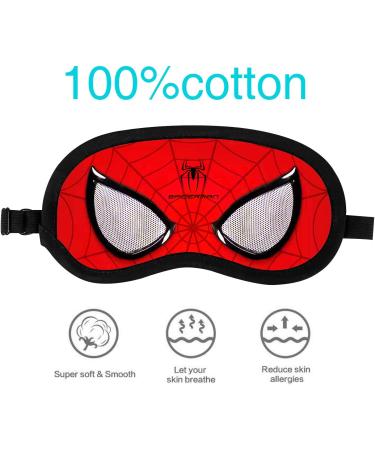 Silk Spider Man Sleep Mask | Adjustable Head Strap | Soft Eye Mask for Kids, Women & Men - Buy Online on GoSupps.com